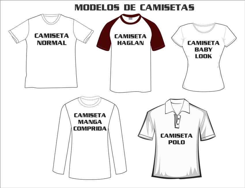 tipos de camiseta